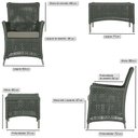 Ver imagem 3 de Jogo Sofá e 2 Poltronas e Mesa Igapó Alumínio Fendi Corda Náutica E8 Trama Original