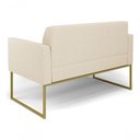 Ver imagem 4 de Sofá Namoradeira Base Industrial Dourado Marisa Linho D03 - D?rossi Cor A19 Grosso Bege