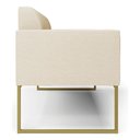 Ver imagem 3 de Sofá Namoradeira Base Industrial Dourado Marisa Linho D03 - D?rossi Cor A19 Grosso Bege