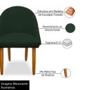 Ver imagem 2 de Kit 04 Cadeiras Decorativa Estofada para Sala Recepção Cozinha Lua Star Veludo Verde do Lar Móveis e