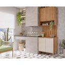 Ver imagem 1 de Cozinha Modulada Mgm Divina 3 Peças (1aéreo+1balcão+1complemento) Cz006 Freijo/off White-mgm