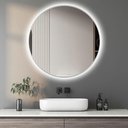 Ver imagem 3 de Espelho Decorativo Lapidado Redondo 50x50cm com Led