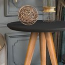 Ver imagem 4 de Mesinha Lateral e Apoio Decorativa Pés de Madeira: Preto