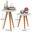 Ver imagem 5 de Mesinha Lateral e Apoio Decorativa Pés de Madeira: Preto