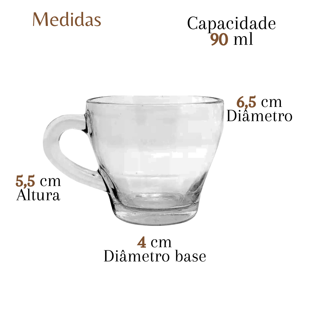 Xicara Cafe com Pires Redondo para Mesa Posta - 6