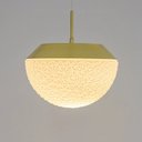 Ver imagem 3 de Lustre Pendente Hob Opalino / Dourado 1Xe27 Bulbo Max 60W