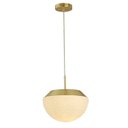 Ver imagem 1 de Lustre Pendente Hob Opalino / Dourado 1Xe27 Bulbo Max 60W