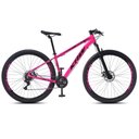 Ver imagem 5 de Bicicleta Aro 29 Krw Alumínio 24 Vel Freio a Disco X52 Cor:rosa/preto;tamanho Quadro:15.5 Rosa/