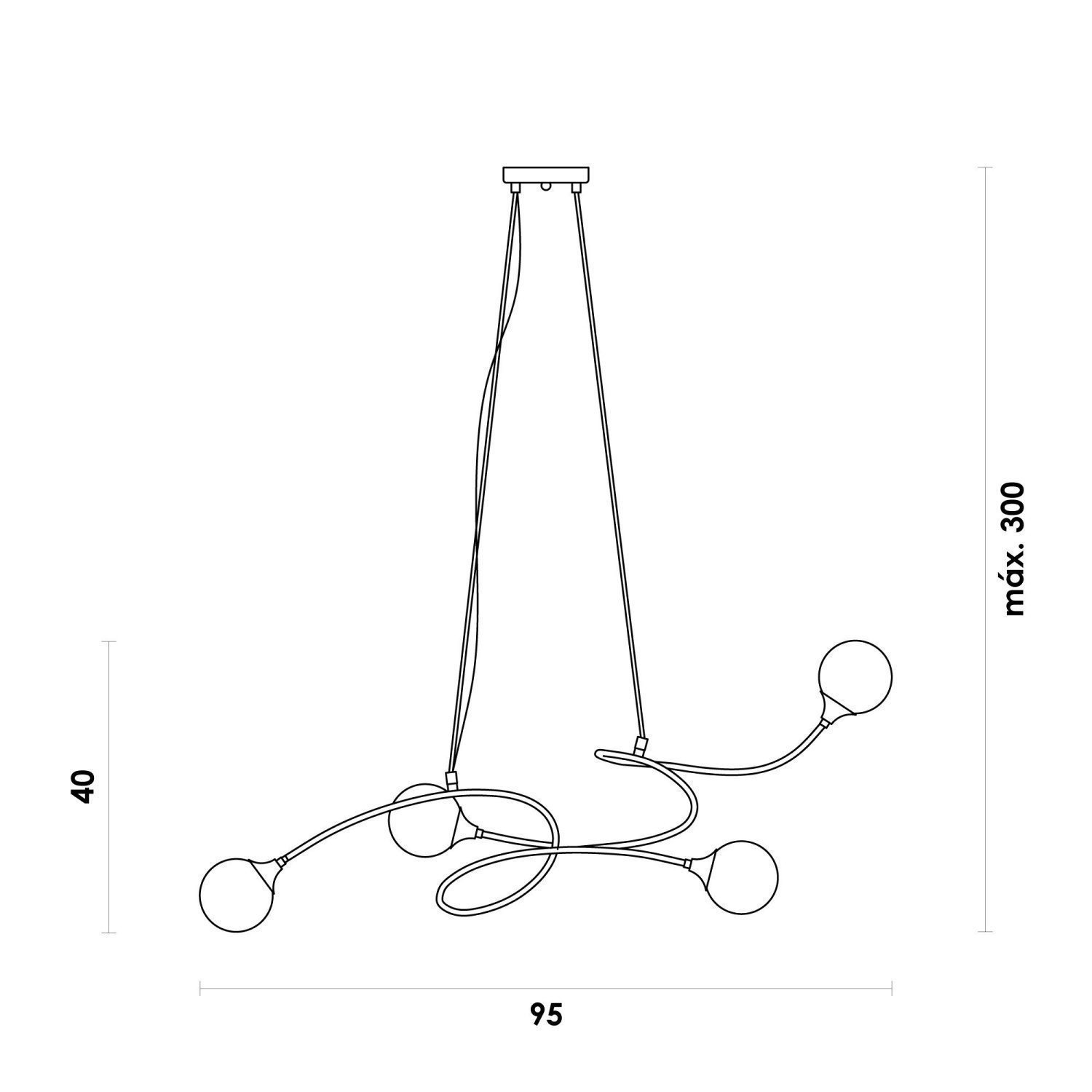 Luminária Pendente Alata 4xg9 Max 25w - 5