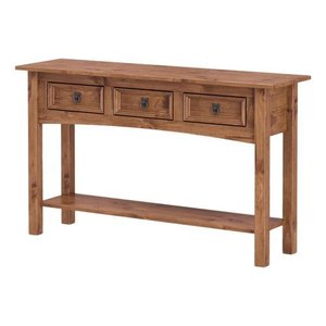 Aparador Carvalho 3 Gavetas Madeira Maciça:carvalho