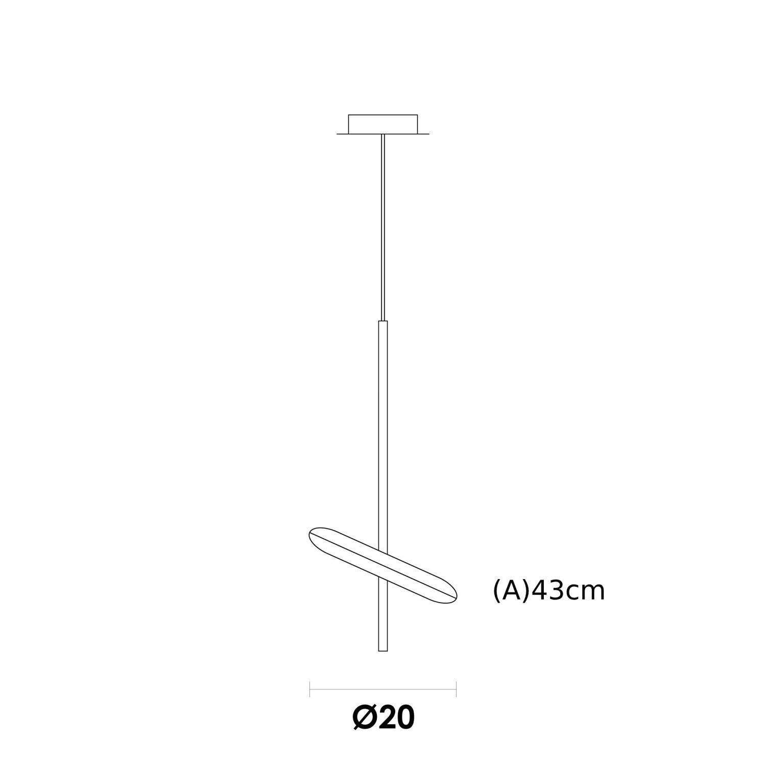 Pendente Uno 20x43cm Led Integrado 6w Ip20 - 2