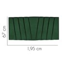 Ver imagem 2 de Painel Cabeceira Estofada Bélgica 195cm Cama Box King Corino Verde- Mabe Magazine