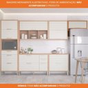 Ver imagem 4 de Armário Aéreo de Cozinha 100%mdf 80cm Geladeira 1 Porta Basculante Eloise Mgm Móveis Freijó/off