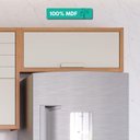 Ver imagem 2 de Armário Aéreo de Cozinha 100%mdf 80cm Geladeira 1 Porta Basculante Eloise Mgm Móveis Freijó/off