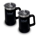 Ver imagem 2 de Duas Canecas Térmica para Chopp com Tampa Smart Cup Ichef 710 ml | Preto