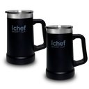 Ver imagem 1 de Duas Canecas Térmica para Chopp com Tampa Smart Cup Ichef 710 ml | Preto