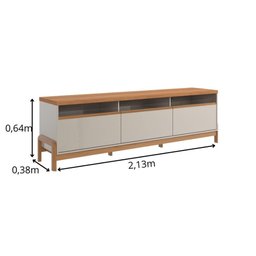 Rack para Tv até 70" Elegance Lukaliam Móveis 1 Porta 2 Gavetas - 2