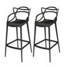 Conjunto c/2 Banqueta Allegra Alta Master Preta Cozinha Americana Balcão Polipropileno - 4