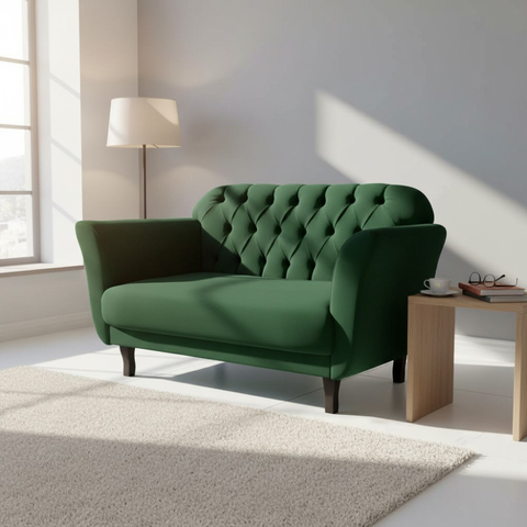 Namoradeira Decorativa Dália Veludo Verde