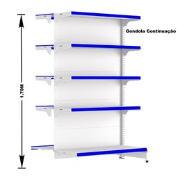 Gondola Centro 170 Fit Ate 8 Metros 1 Ponta Branco 85b Pe Azul - 3