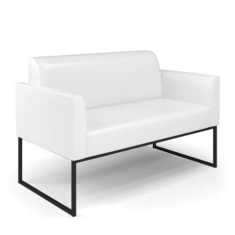 Sofá Namoradeira Base Industrial Preto Marisa Corano D03 - D?rossi