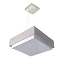 Ver imagem 1 de Lustre para Sala de Jantar Vivare Md-4404 Cúpula em Tecido 50x50cm Cor Rustico-cinza Bivolt