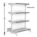 Ver imagem 2 de Gondola Centro 137 Fit Inicial Branco 8 Bandeja Pe Cinza