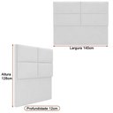 Ver imagem 3 de Cabeceira para Cama Box Casal 140cm Clypea Bouclé Off White - Sallar Home