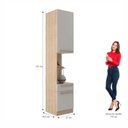 Ver imagem 3 de Mesa de Cabeceira Módulo Esquerdo 2 Portas 1 Gaveta San Diego Bege