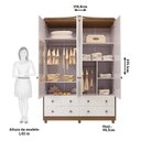 Ver imagem 5 de Quarto de Bebê com Guarda Roupa Cômoda com Janelas e Berço com Capitonê Maya Provençal 100% Mdf