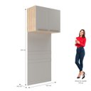 Ver imagem 4 de Módulo Ponte Aéreo Solteiro San Diego Bege/Aveiro Oak/Cinza Urbano
