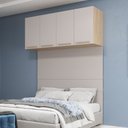 Ver imagem 1 de Módulo Ponte Aéreo 150cm MDP San Diego Bege/Aveiro Oak/Cinza Urbano
