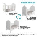Ver imagem 7 de Quarto de Bebê com Berço 3 em 1 com Capitonê e Cômoda 100% MDF Maya Provençal Yescasa Branco/Brilho