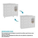 Ver mais imagens de Quarto de Bebê com Berço 3 em 1 com Capitonê e Cômoda 100% MDF Maya Provençal Yescasa Branco/Brilho