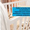 Quarto de Bebê com Cômoda 1 Porta com Janela e Berço com Capitonê Maya Provençal 100% Mdf - 8
