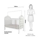 Ver imagem 5 de Quarto de Bebê com Berço 3 em 1 com Capitonê e Cômoda 100% MDF Maya Provençal Yescasa Branco/Brilho
