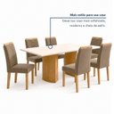Ver mais imagens de Conjunto de Mesa de Jantar 6 Lugares 160x80cm Isla Carol Cinamomo Off White