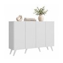 Ver imagem 2 de Aparador Buffet com 4 Portas Retrô 123cm Multimóveis MP1910 Branco