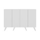 Ver imagem 7 de Aparador Buffet com 4 Portas Retrô 123cm Multimóveis MP1910 Branco