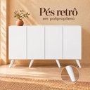 Ver imagem 6 de Aparador Buffet com 4 Portas Retrô 123cm Multimóveis MP1910 Branco