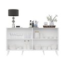 Ver imagem 5 de Aparador Buffet com 4 Portas Retrô 123cm Multimóveis MP1910 Branco