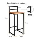 Ver imagem 3 de Banqueta Alta para Bistrô em Ferro