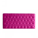 Ver imagem 2 de Kit Estrela Cabeceira de Cama Painel e Calçadeira Baú Botão Cristal King 195 Cm Suede Rosa Pink