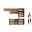 Ver imagem 5 de Conjunto Modulado de Cozinha 2 Gavetas 2 Fornos Isabelle Ii Cinza/Freijó/Grafite