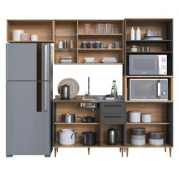 Conjunto de Cozinha 2 Gavetas 2 Fornos Isabelle Ii - 3