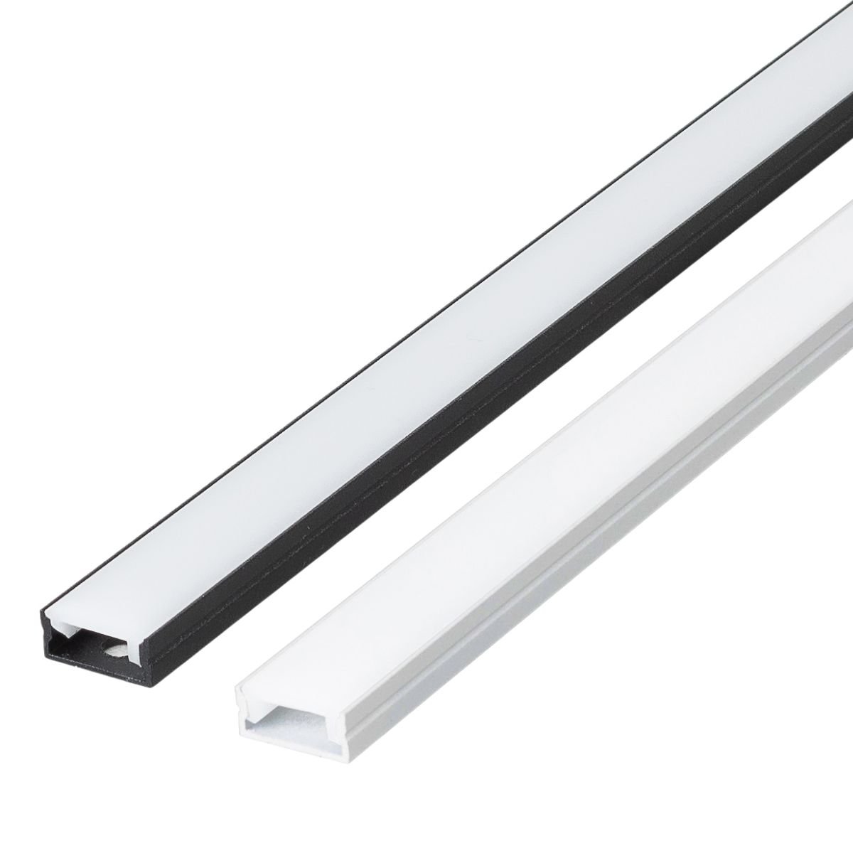 Kit 40 Perfil de Led Reforçado Sobrepor 17x7mm Barra 3m para Fita de Led Pasilux:preto - 3