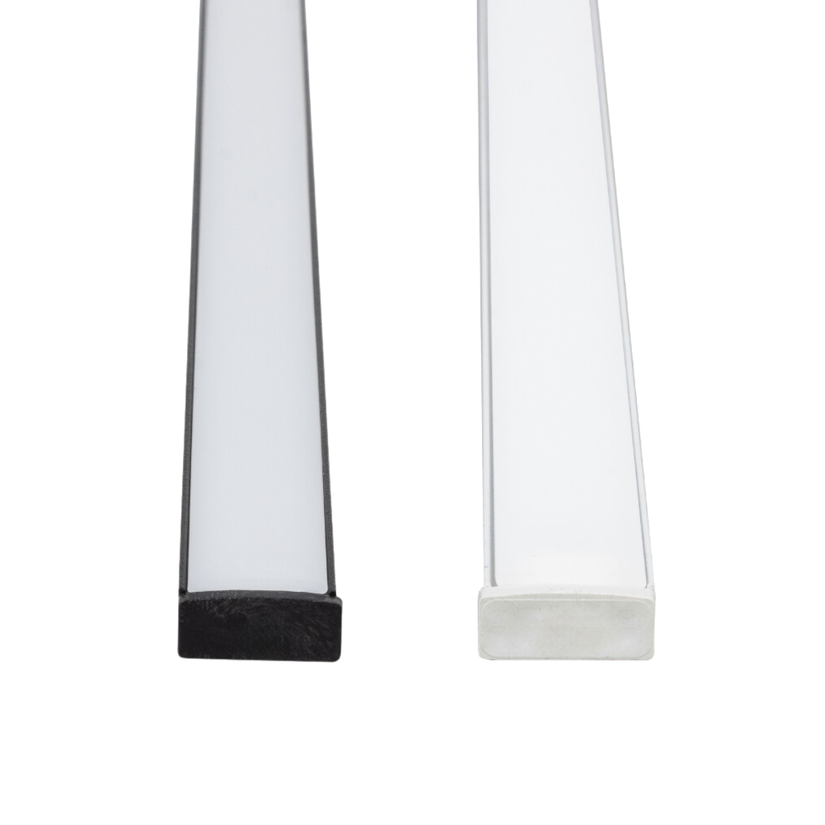 Kit 40 Perfil de Led Reforçado Sobrepor 17x7mm Barra 3m para Fita de Led Pasilux:preto - 2