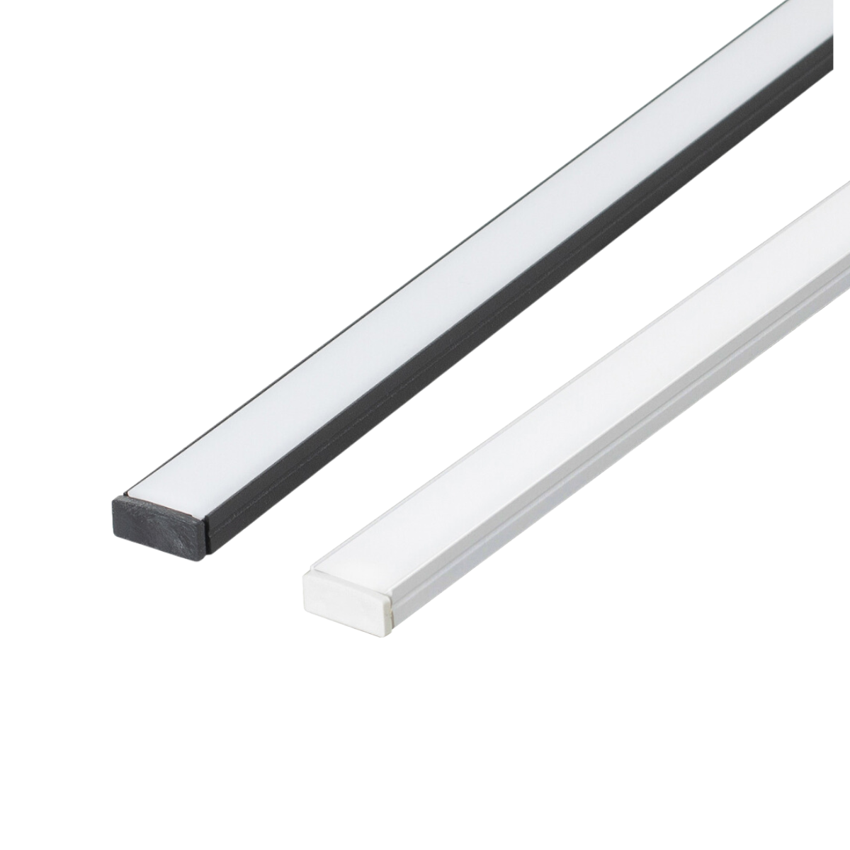 Kit 40 Perfil de Led Reforçado Sobrepor 17x7mm Barra 3m para Fita de Led Pasilux:preto - 1