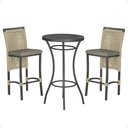 Ver imagem 1 de Mesa Bistrô e 2 Banquetas Roma Preta Corda Estofado 7 Trama Rami