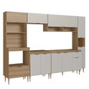 Ver imagem 2 de Cozinha Completa Modulada 6 Peças com Torre Quente para 2 Fornos e Paneleiro Veneza Modulada Bege/Mel/Arenas